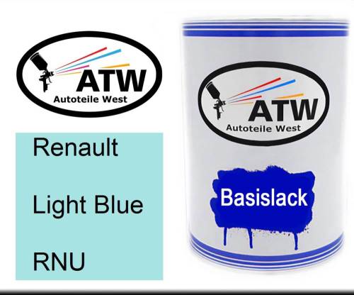 Renault, Light Blue, RNU: 500ml Lackdose, von ATW Autoteile West.